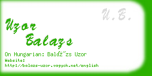 uzor balazs business card